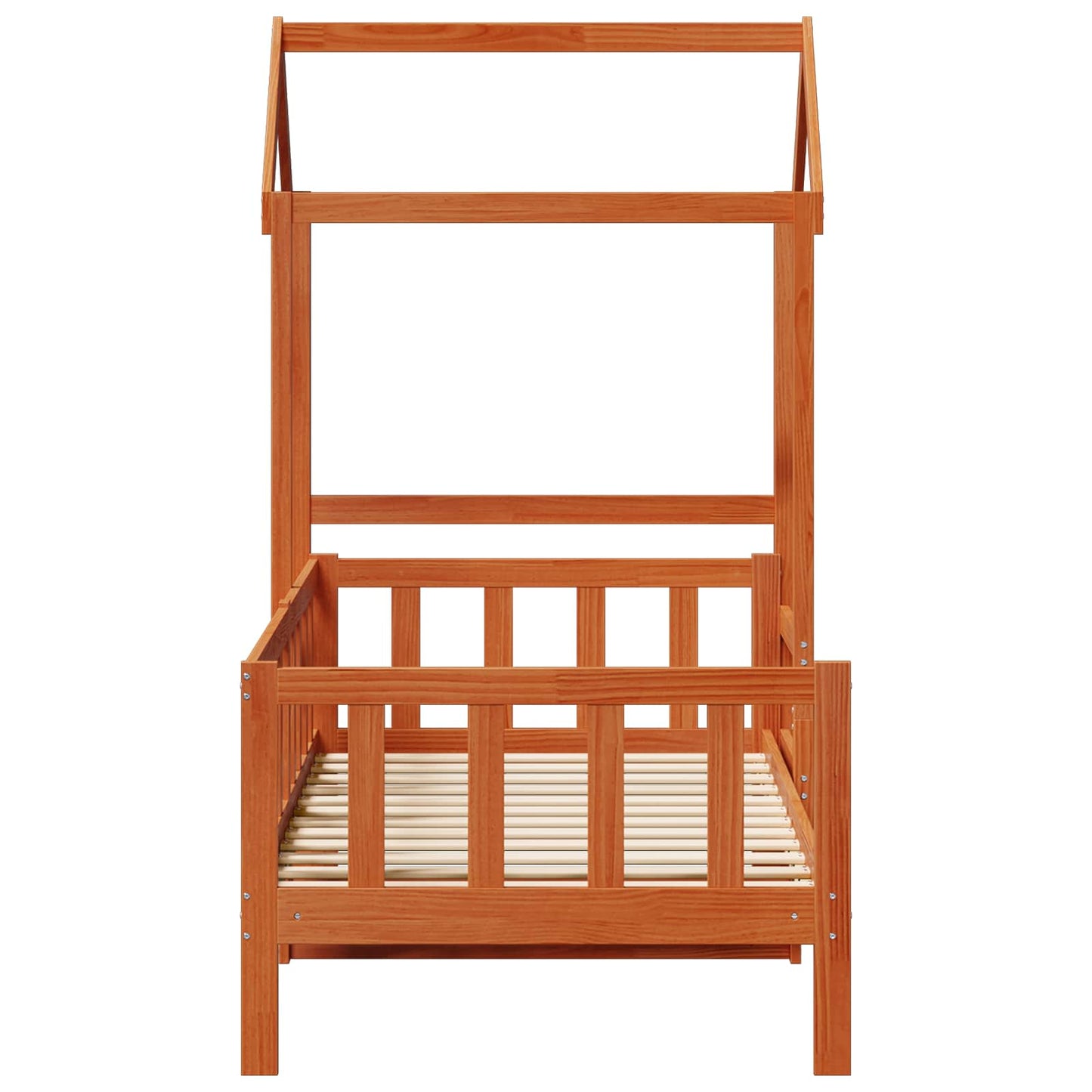 Day Bed Set 2 pcs Wax Brown Solid Pine Wood
