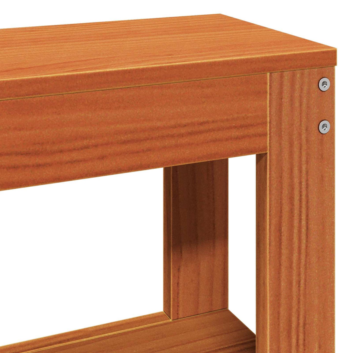 Bed Frame with Headboard Wax Brown 140 x 200 cm Solid Pine Wood