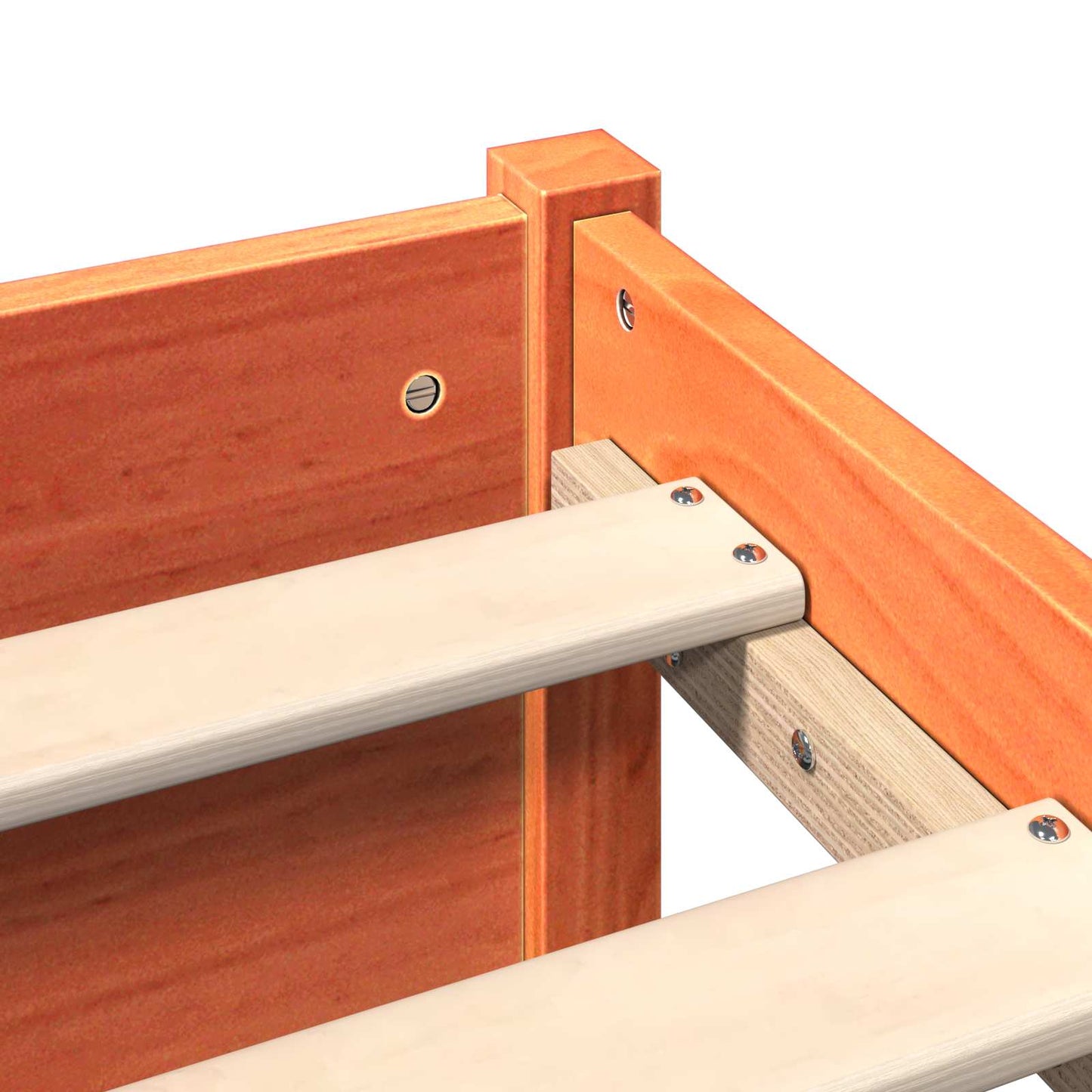 Bed Frame with Storage Headboard with Headboard 2 pcs Wax Brown