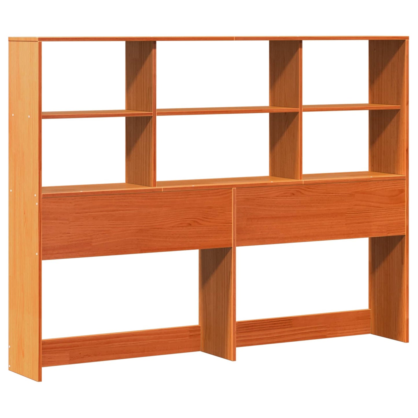Bed Frame with Storage Headboard Wax Brown 160 x 200 cm