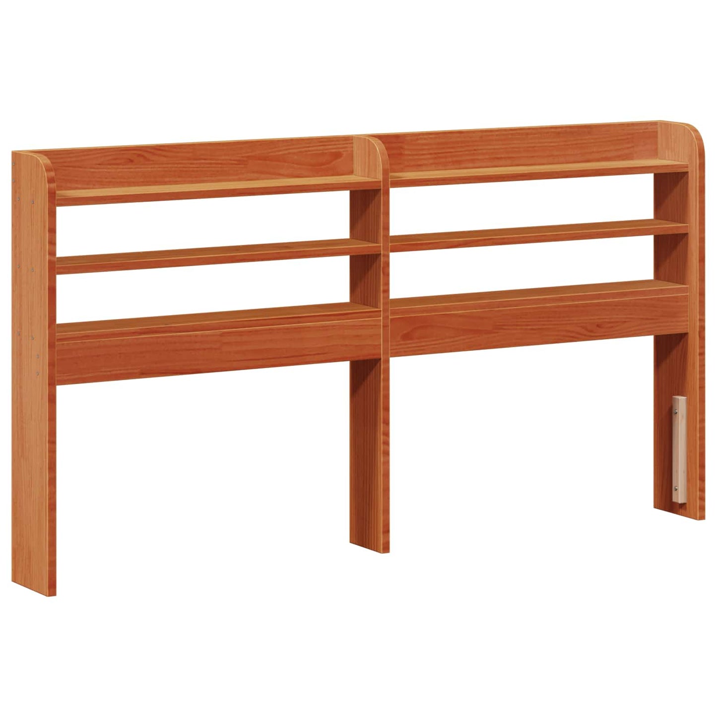 Bed Frame with Headboard Wax Brown 150 x 200 cm Solid Pine Wood