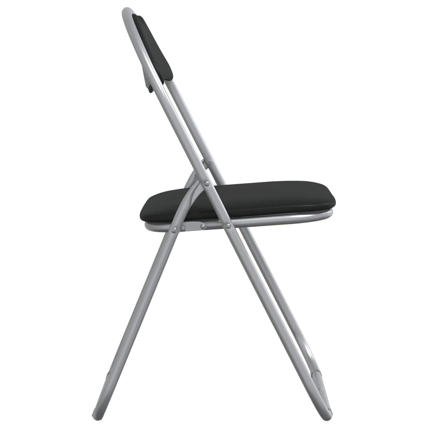 Folding Chair 2 pcs Black and Grey 48 x 43.5 x 81 cm