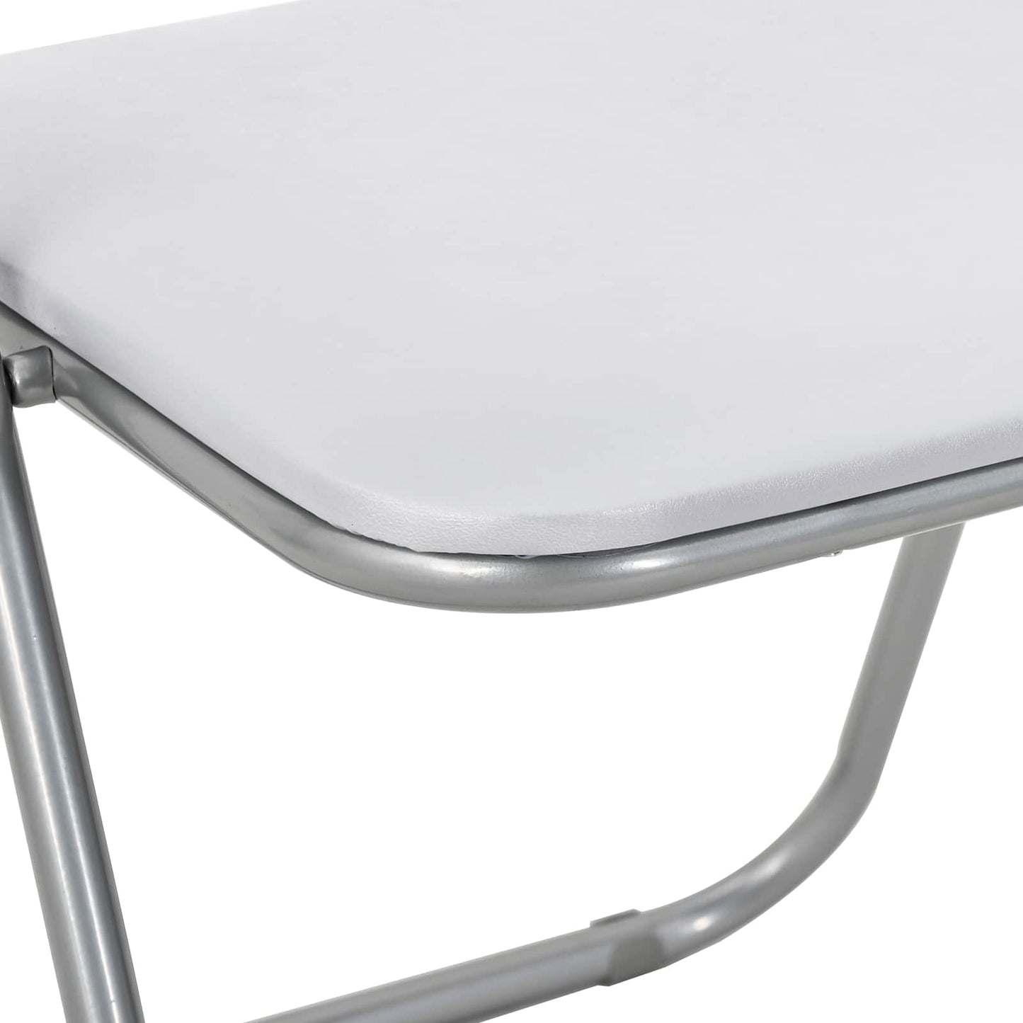 Folding Chair 2 pcs White and Grey 48 x 43.5 x 81 cm
