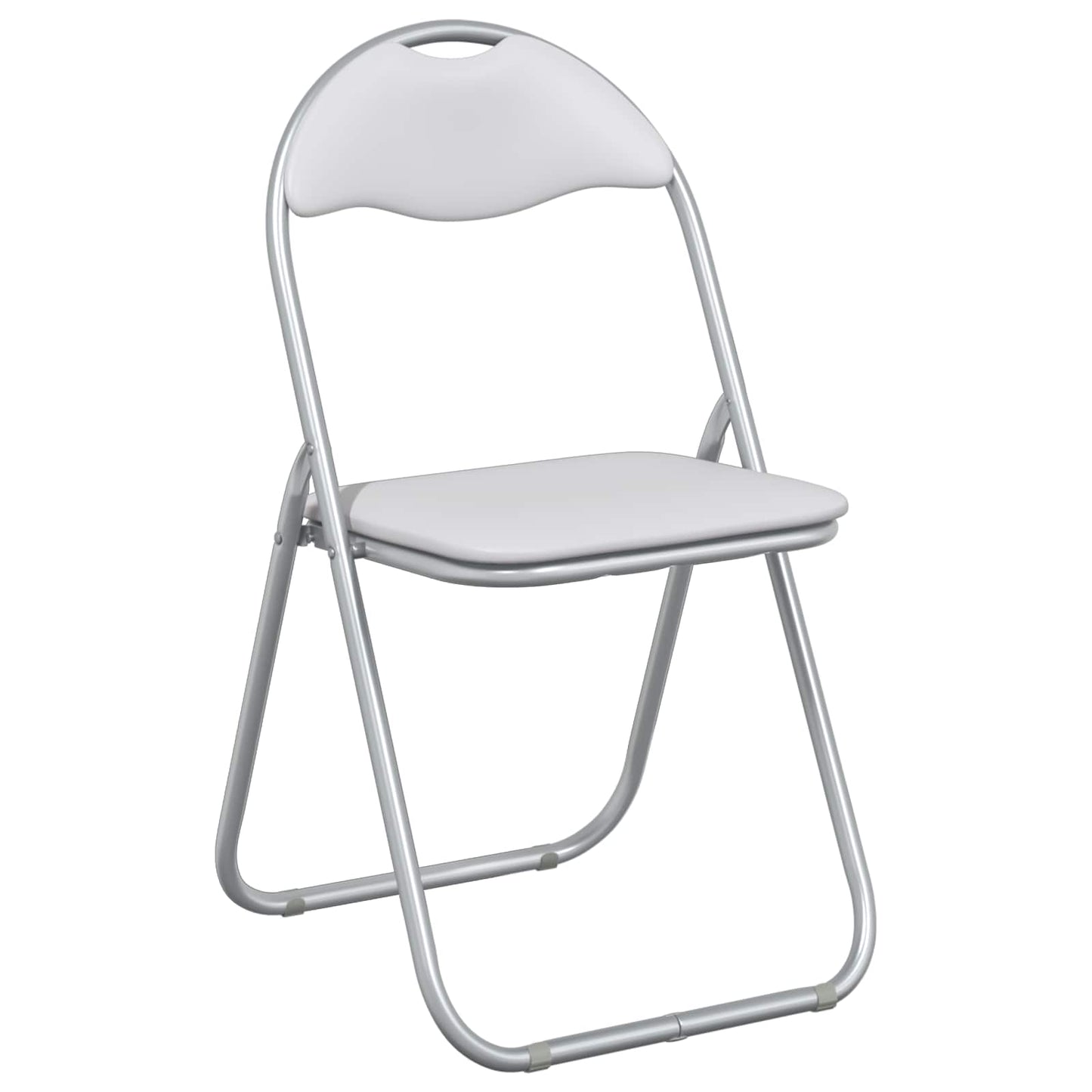 Folding Chair 2 pcs White and Grey 48 x 43.5 x 81 cm