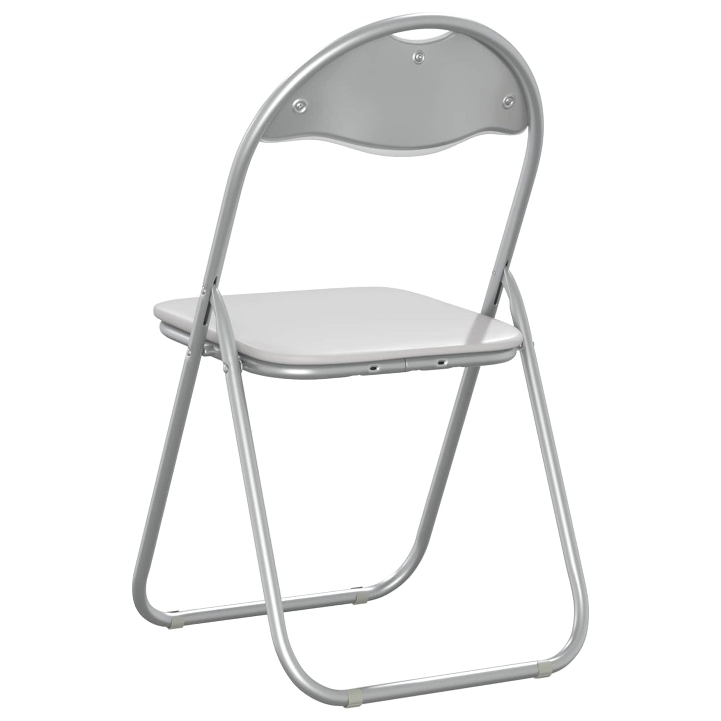 Folding Chair 2 pcs White and Grey 48 x 43.5 x 81 cm