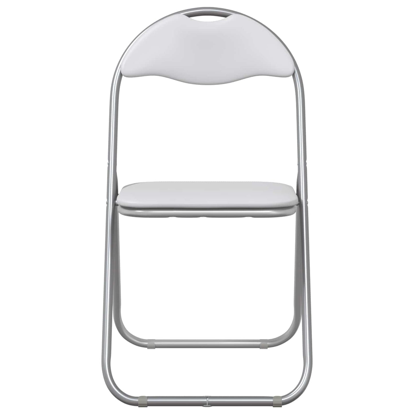 Folding Chair 2 pcs White and Grey 48 x 43.5 x 81 cm