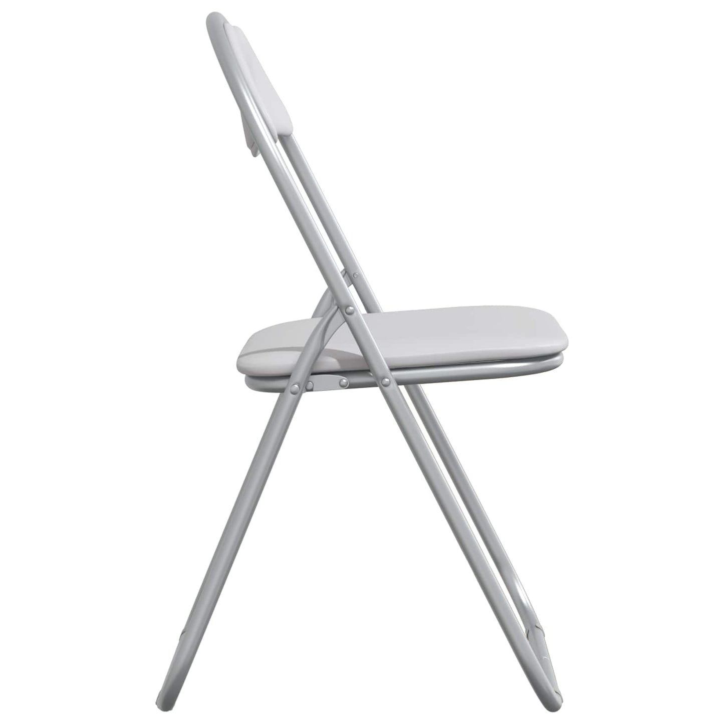 Folding Chair 2 pcs White and Grey 48 x 43.5 x 81 cm
