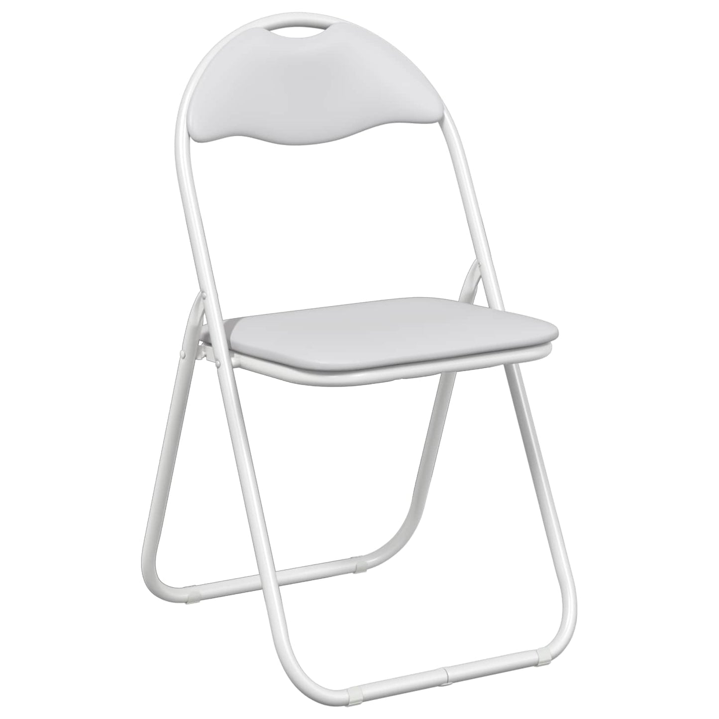 Folding Chair 2 pcs White and Grey 48 x 43.5 x 81 cm
