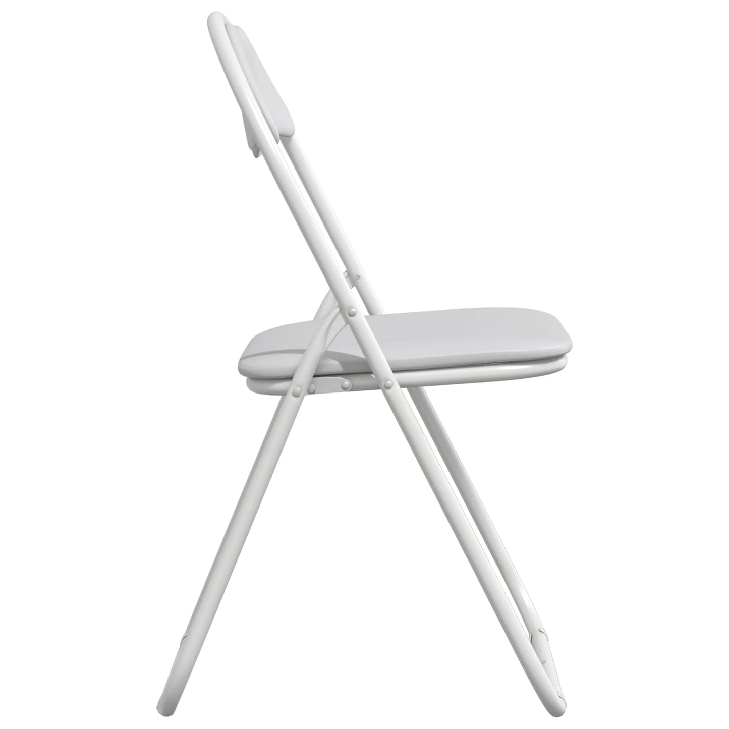 Folding Chair 2 pcs White and Grey 48 x 43.5 x 81 cm