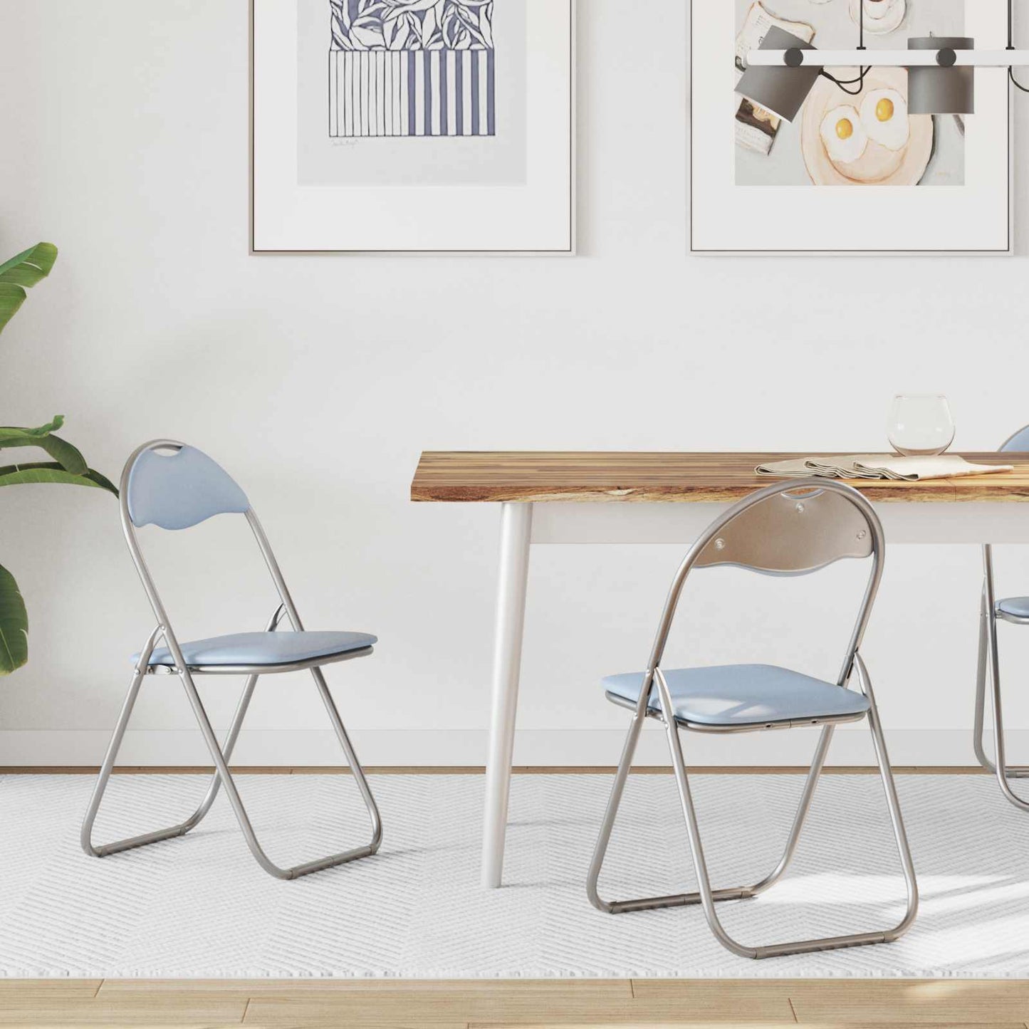 Folding Chair 2 pcs Grey 48 x 43.5 x 81 cm Faux Leather