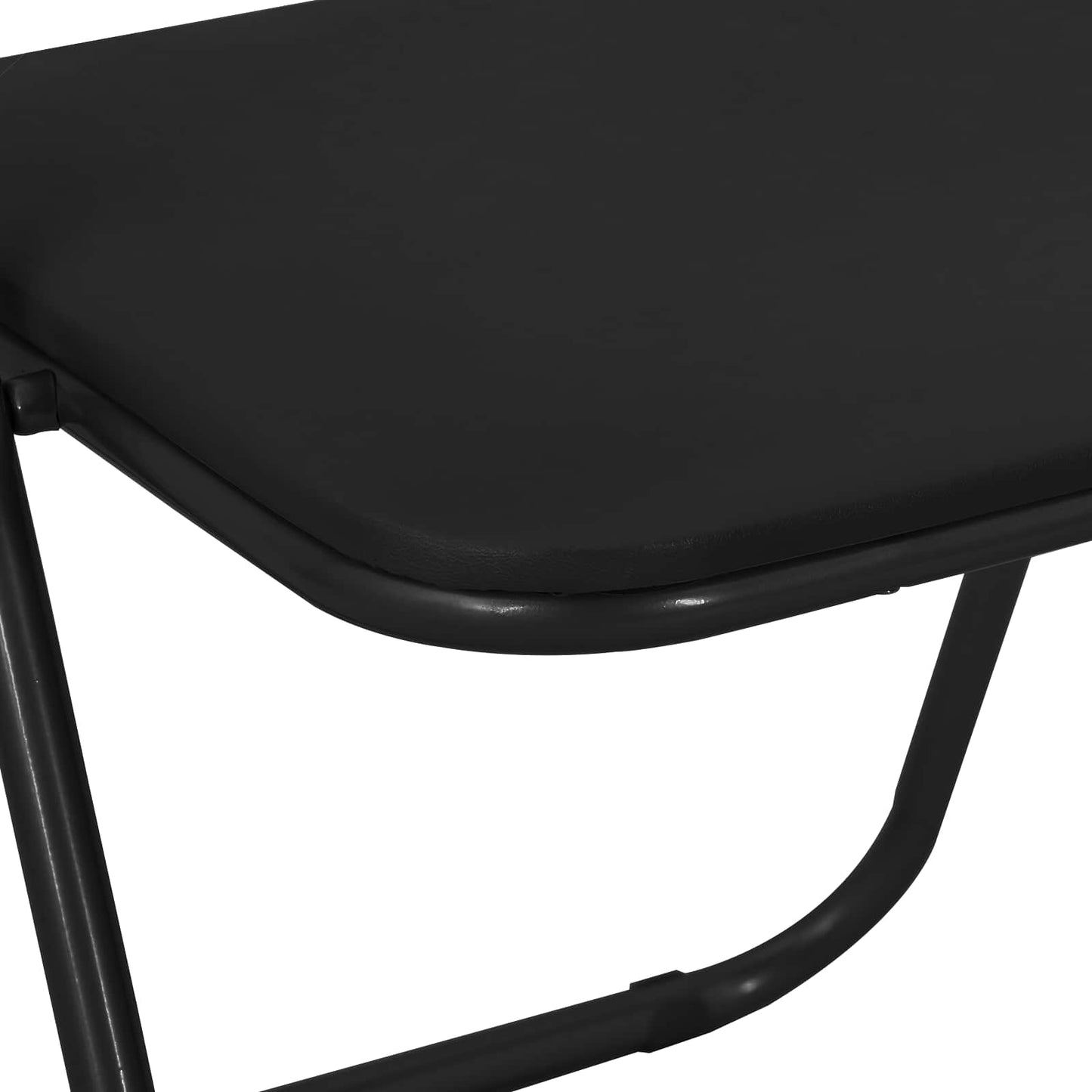 Folding Chair 2 pcs Black 48 x 43.5 x 81 cm Faux Leather
