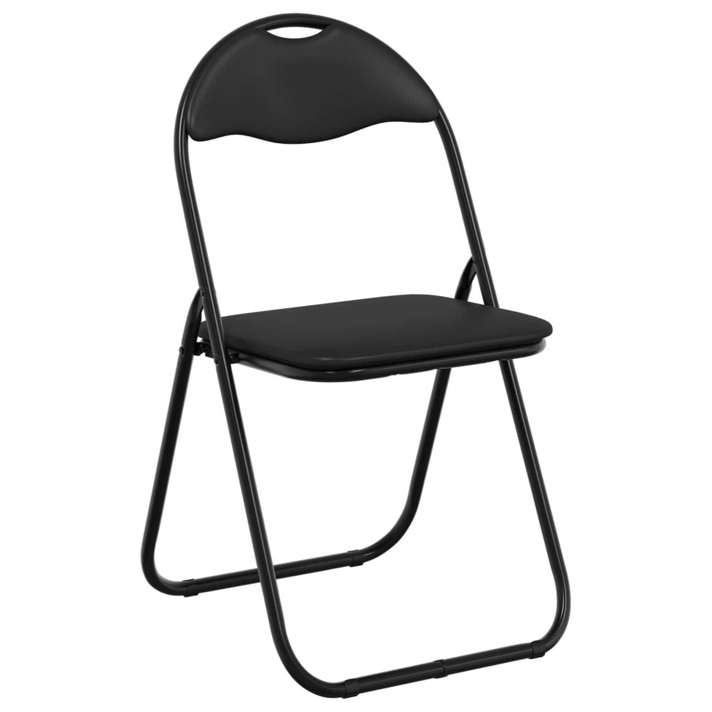 Folding Chair 2 pcs Black 48 x 43.5 x 81 cm Faux Leather
