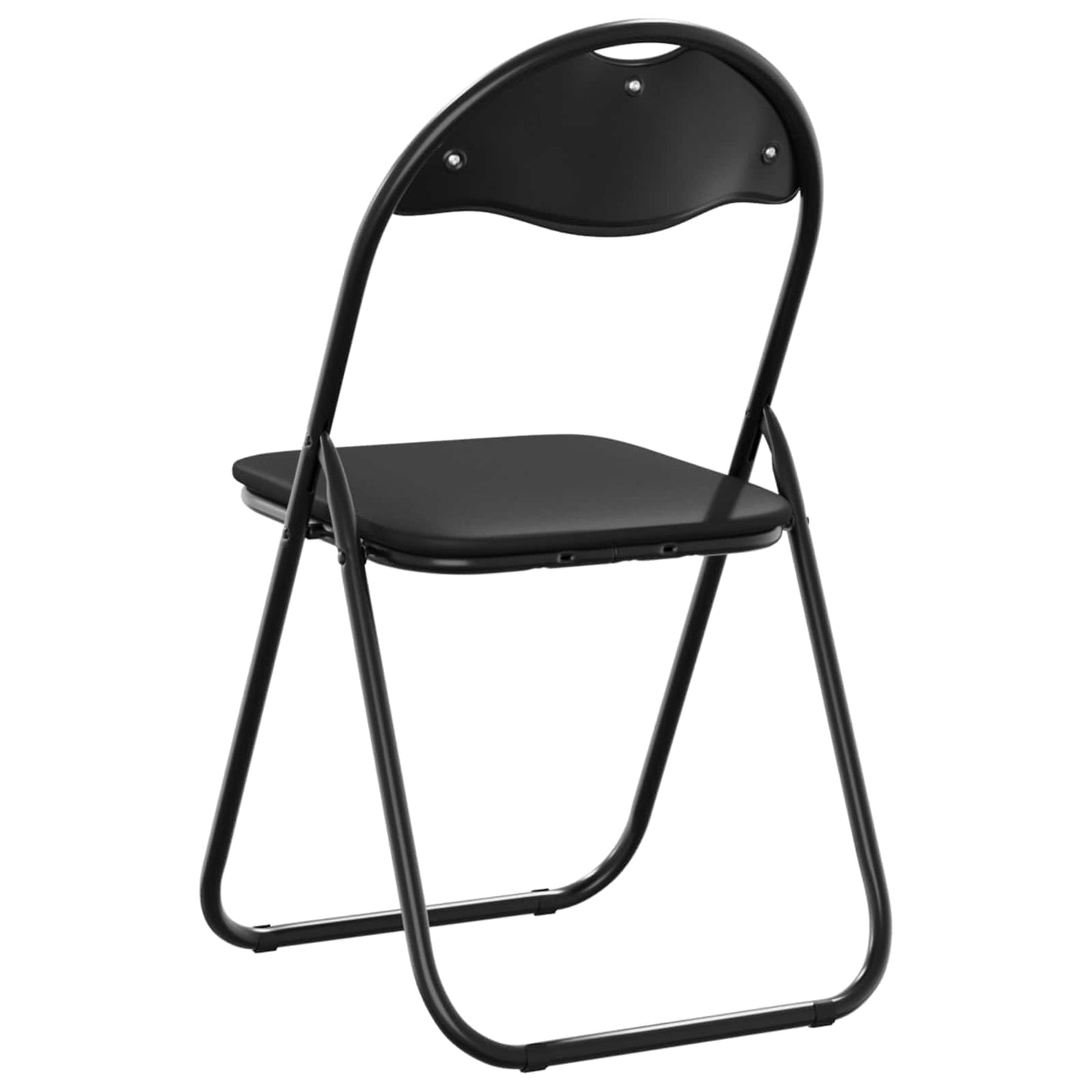 Folding Chair 2 pcs Black 48 x 43.5 x 81 cm Faux Leather