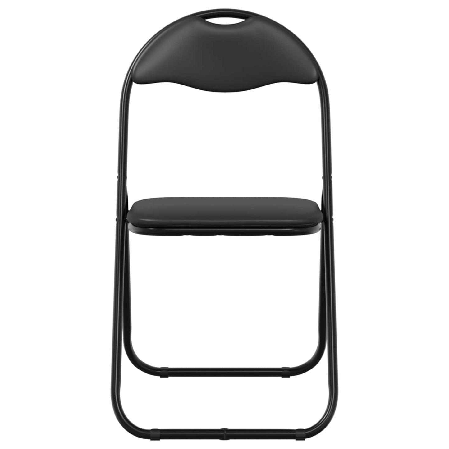 Folding Chair 2 pcs Black 48 x 43.5 x 81 cm Faux Leather