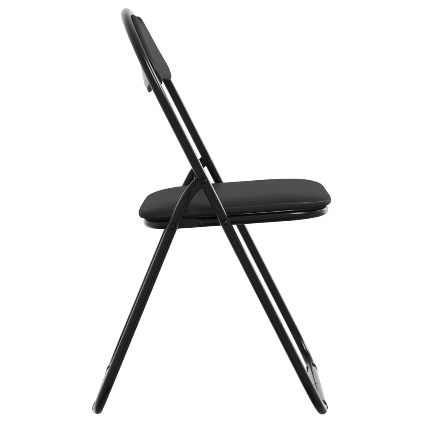 Folding Chair 2 pcs Black 48 x 43.5 x 81 cm Faux Leather