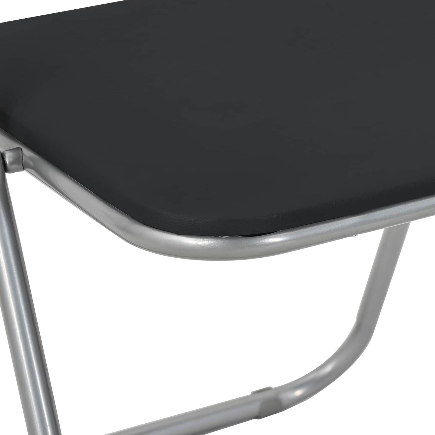 Folding Chair 8 pcs Black and Grey 48 x 43.5 x 81 cm