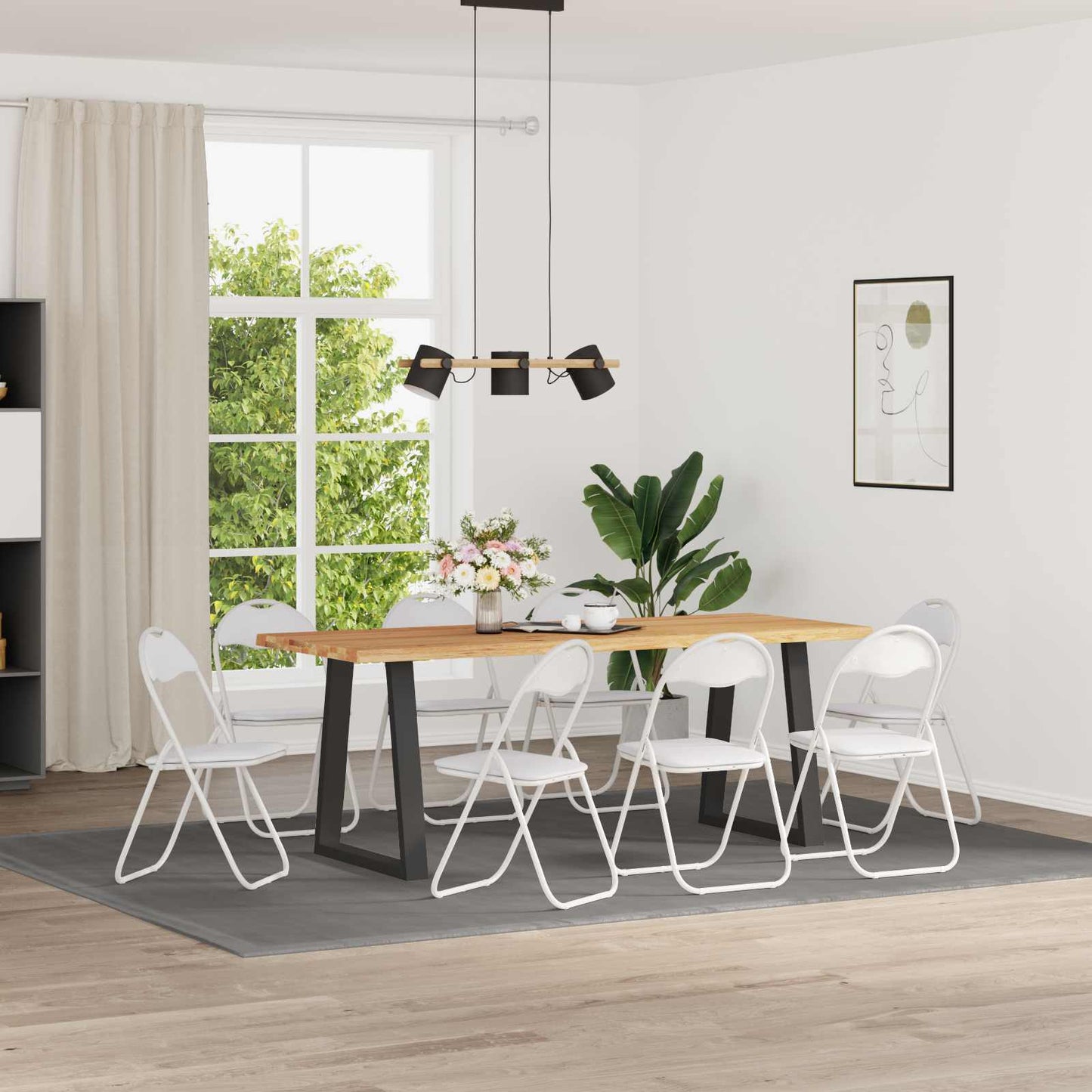 Folding Chair 8 pcs White 48 x 43.5 x 81 cm Faux Leather