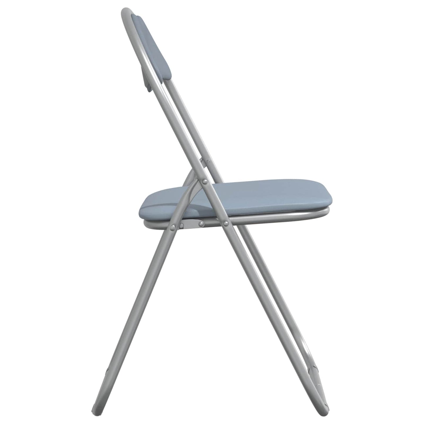 Folding Chair 8 pcs Grey 48 x 43.5 x 81 cm Faux Leather