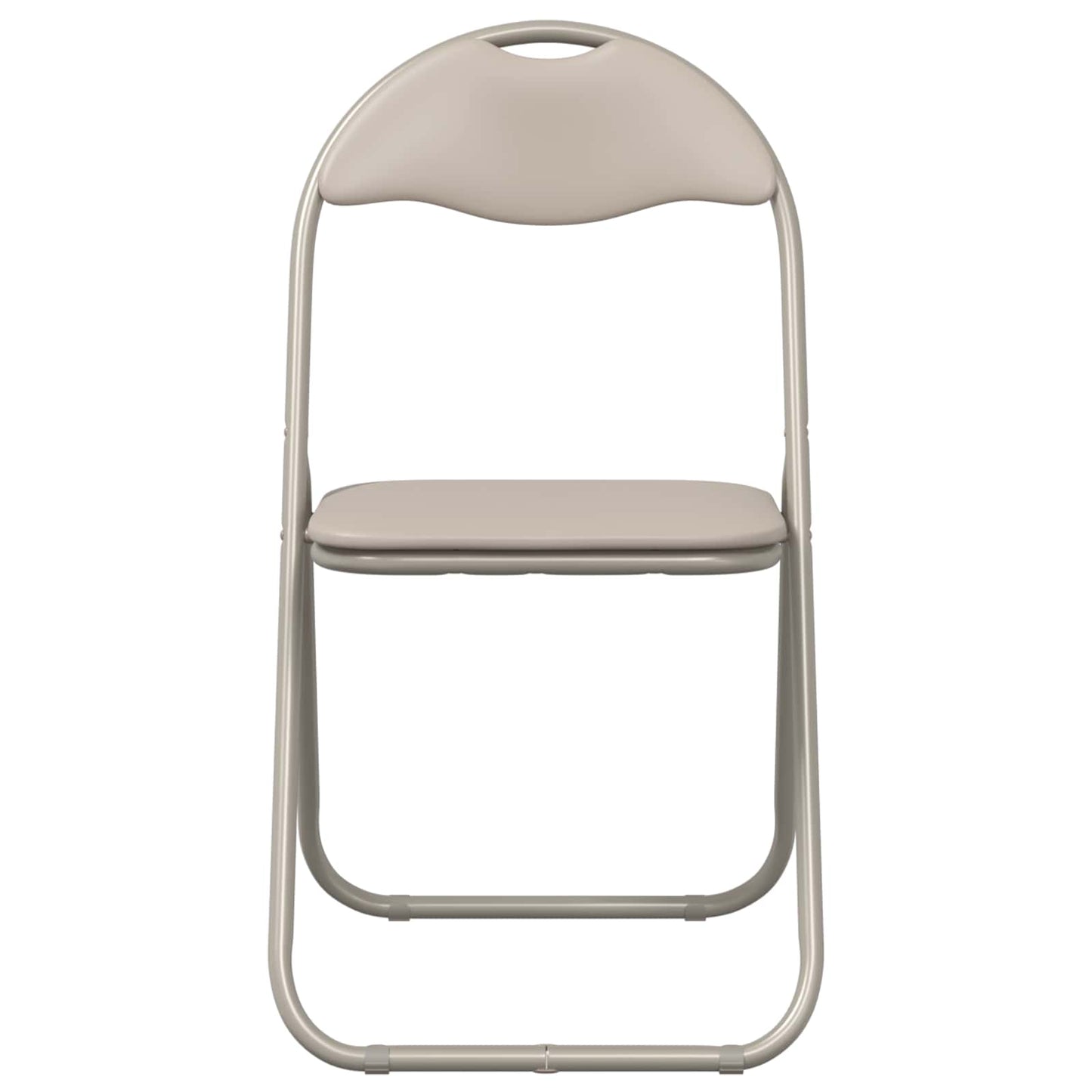 Folding Chair 8 pcs Sand 48 x 43.5 x 81 cm Faux Leather