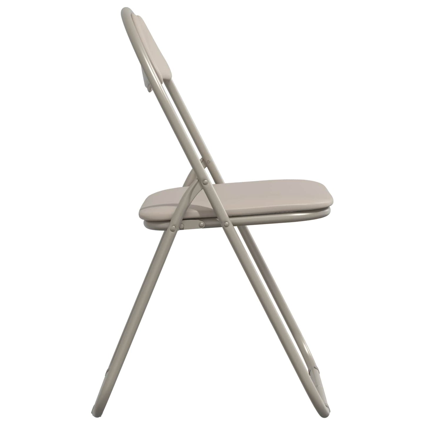 Folding Chair 8 pcs Sand 48 x 43.5 x 81 cm Faux Leather