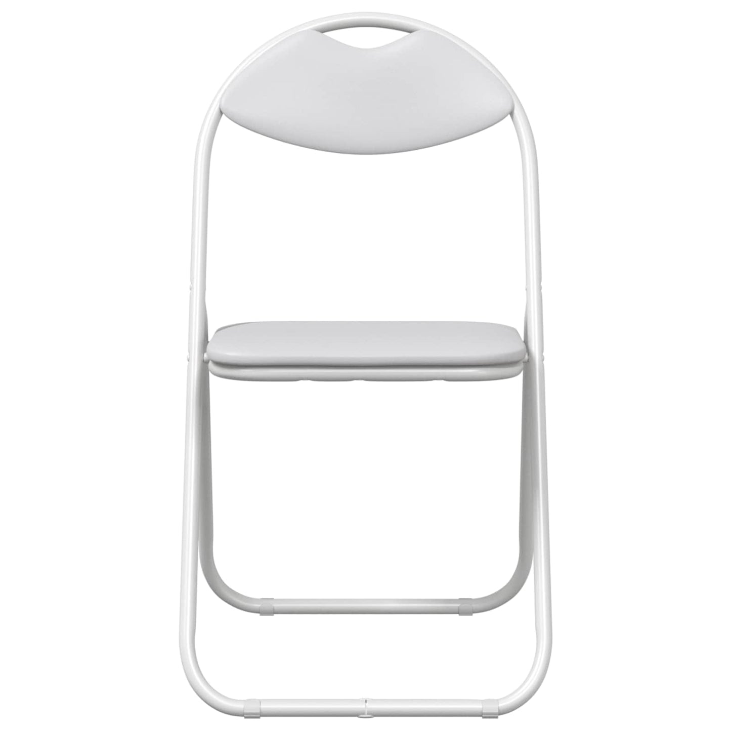 Folding Chair 2 pcs White 48 x 43.5 x 81 cm Faux Leather