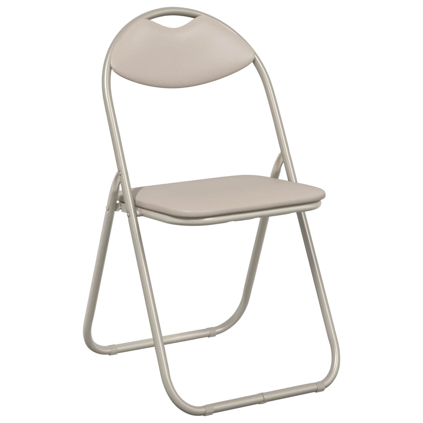 Folding Chair 2 pcs Sand 48 x 43.5 x 81 cm Faux Leather