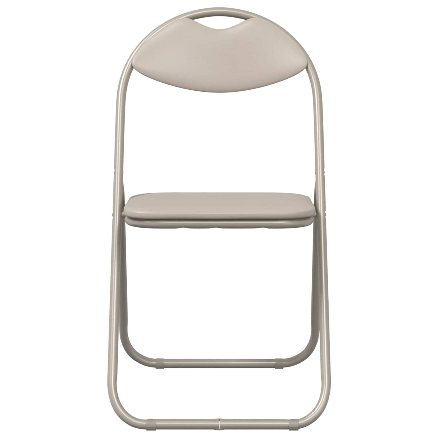 Folding Chair 2 pcs Sand 48 x 43.5 x 81 cm Faux Leather