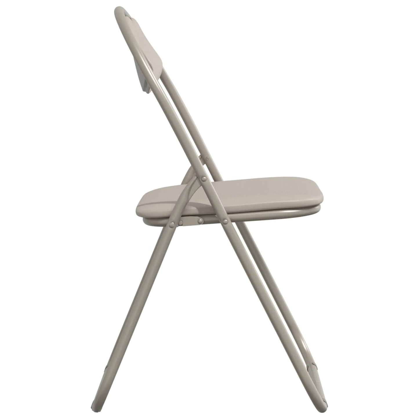 Folding Chair 2 pcs Sand 48 x 43.5 x 81 cm Faux Leather