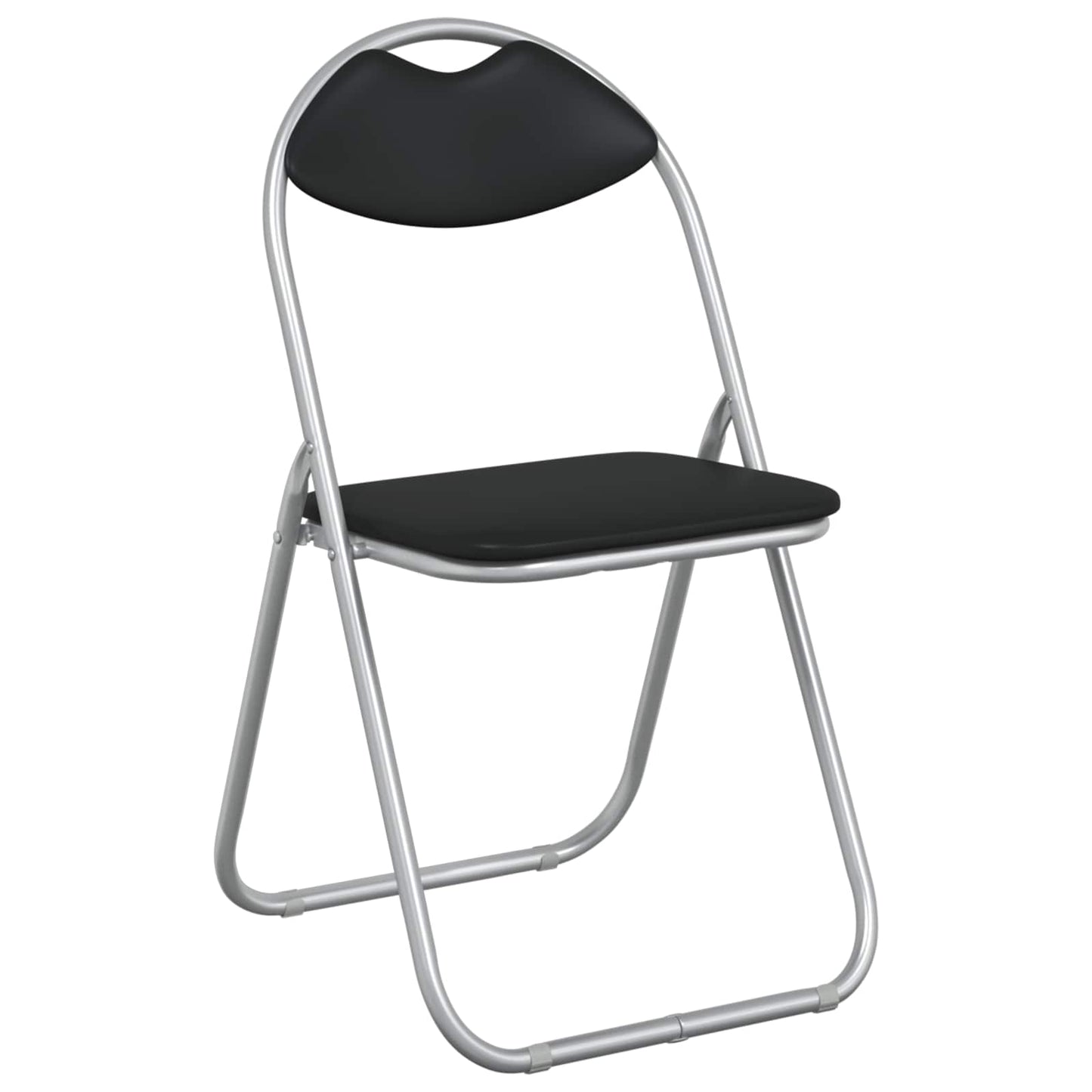 Folding Chair 8 pcs Black and Grey 48 x 43.5 x 81 cm