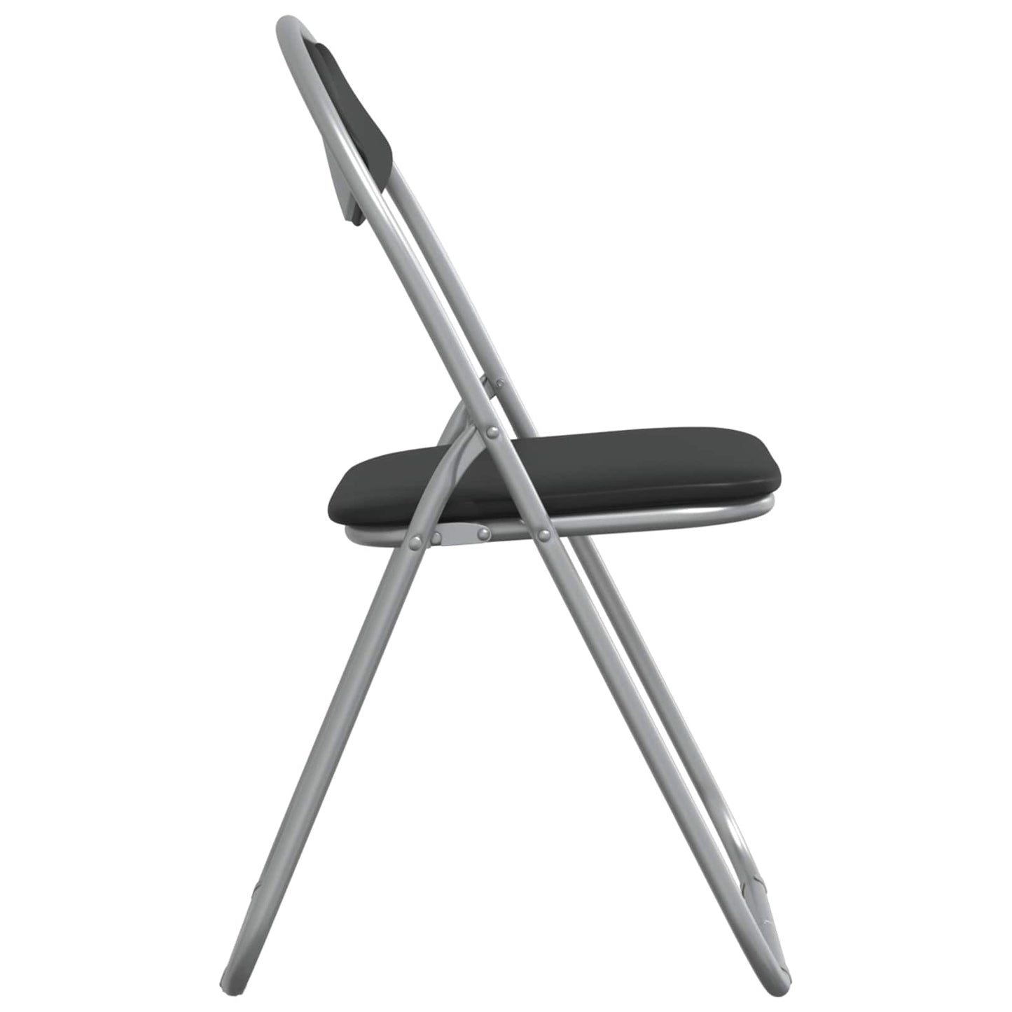 Folding Chair 8 pcs Black and Grey 48 x 43.5 x 81 cm