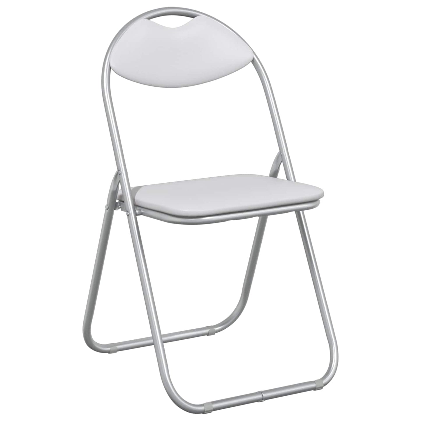 Folding Chair 8 pcs White and Grey 48 x 43.5 x 81 cm