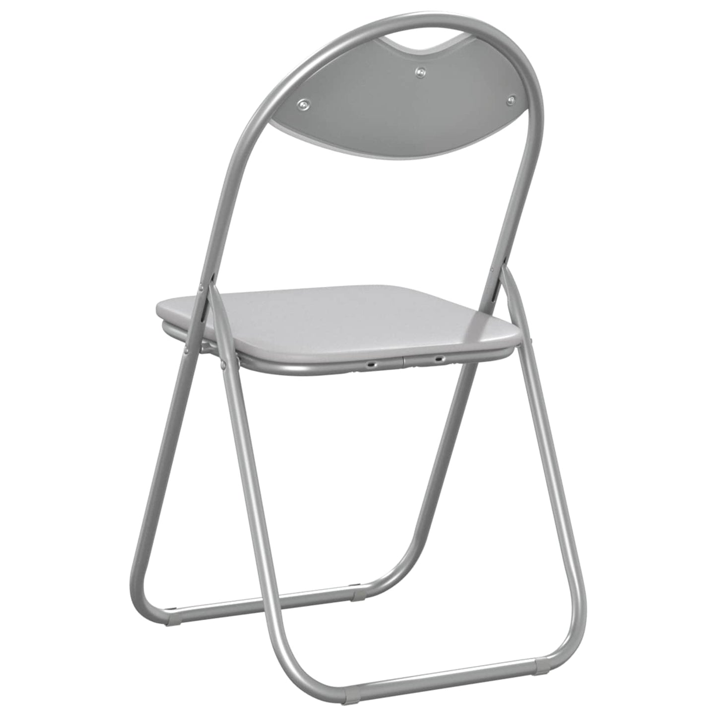 Folding Chair 8 pcs White and Grey 48 x 43.5 x 81 cm