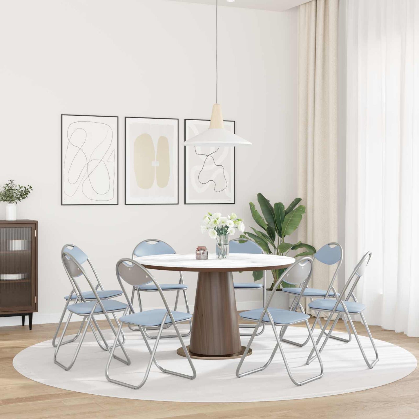 Folding Chair 8 pcs Grey 48 x 43.5 x 81 cm Faux Leather