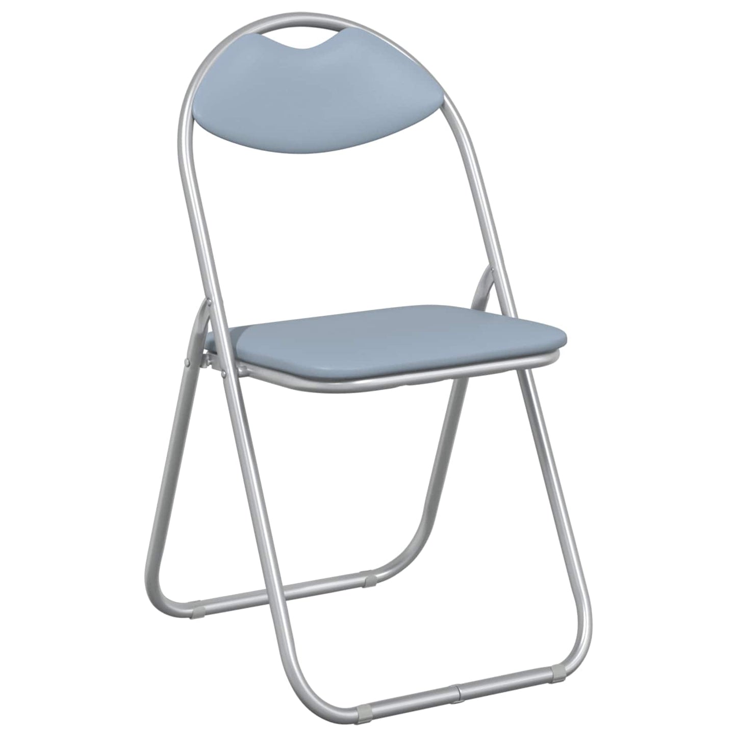 Folding Chair 8 pcs Grey 48 x 43.5 x 81 cm Faux Leather