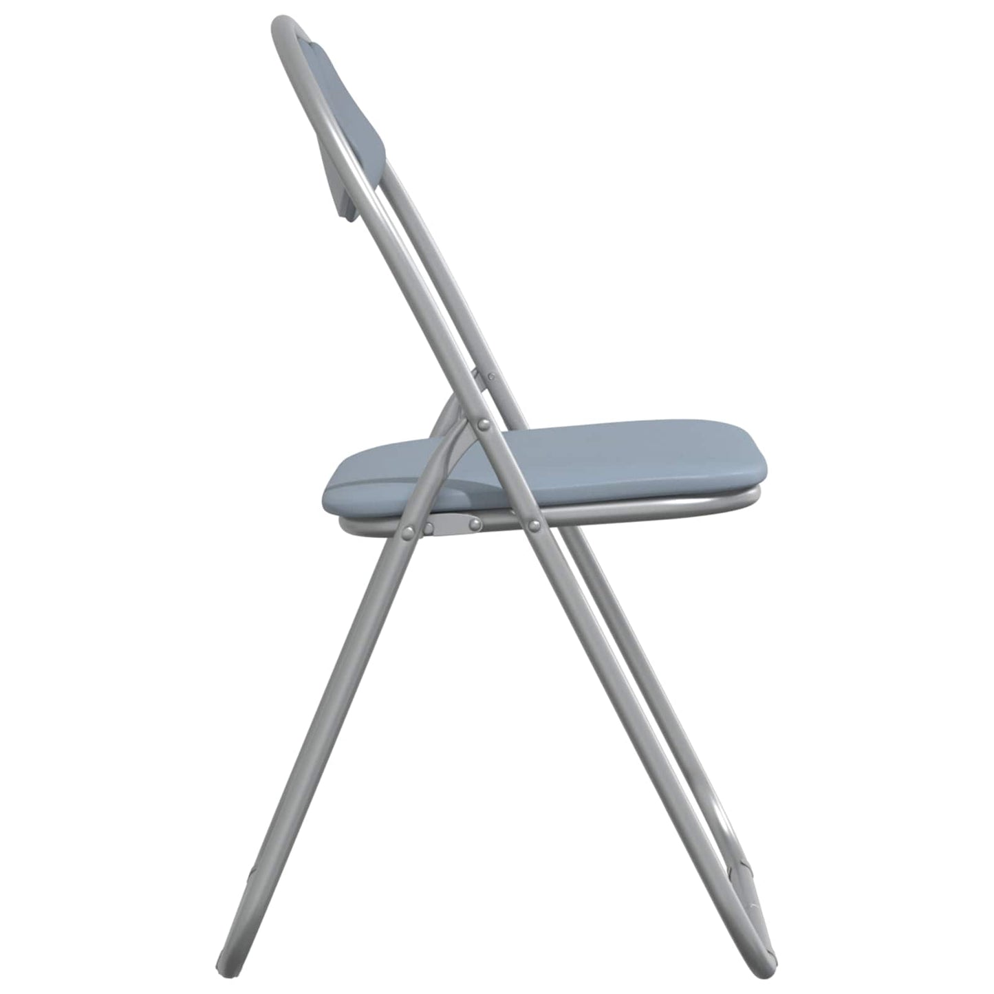 Folding Chair 8 pcs Grey 48 x 43.5 x 81 cm Faux Leather