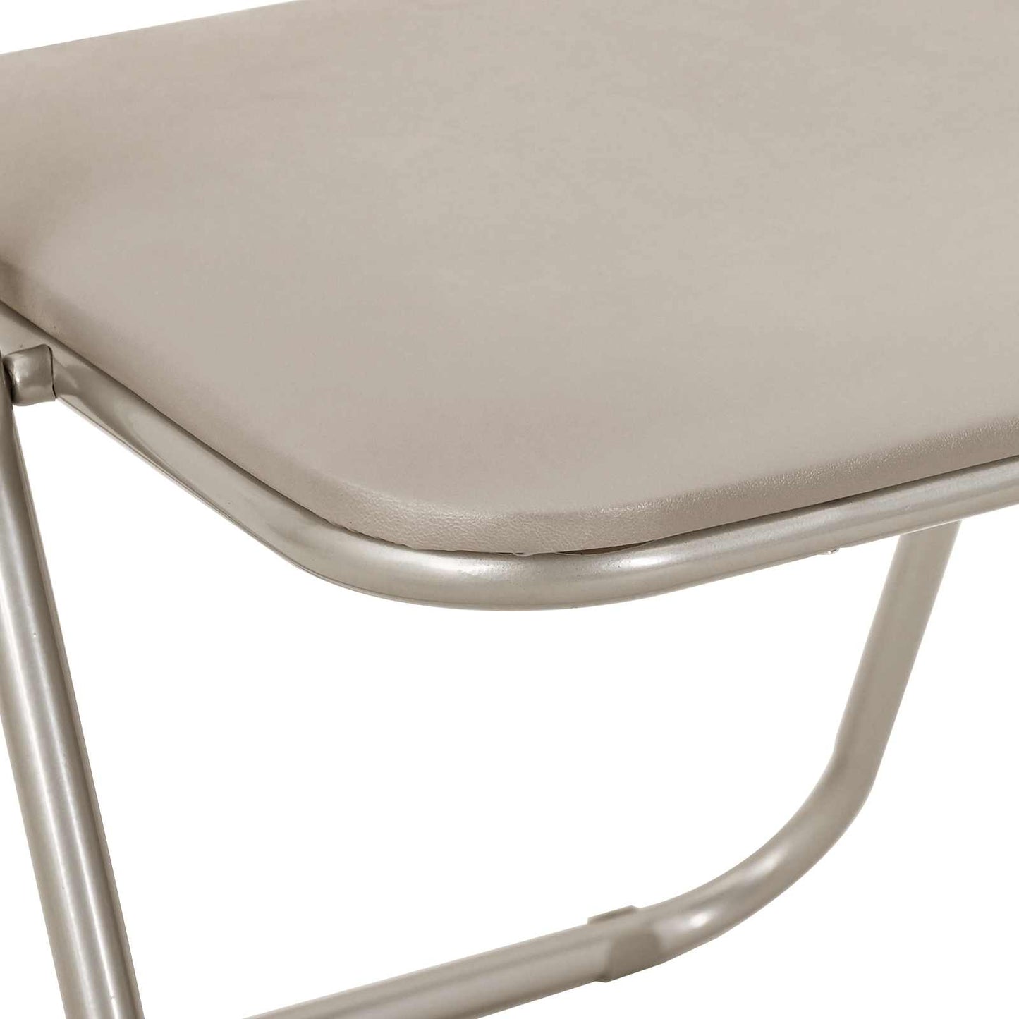 Folding Chair 8 pcs Sand 48 x 43.5 x 81 cm Faux Leather
