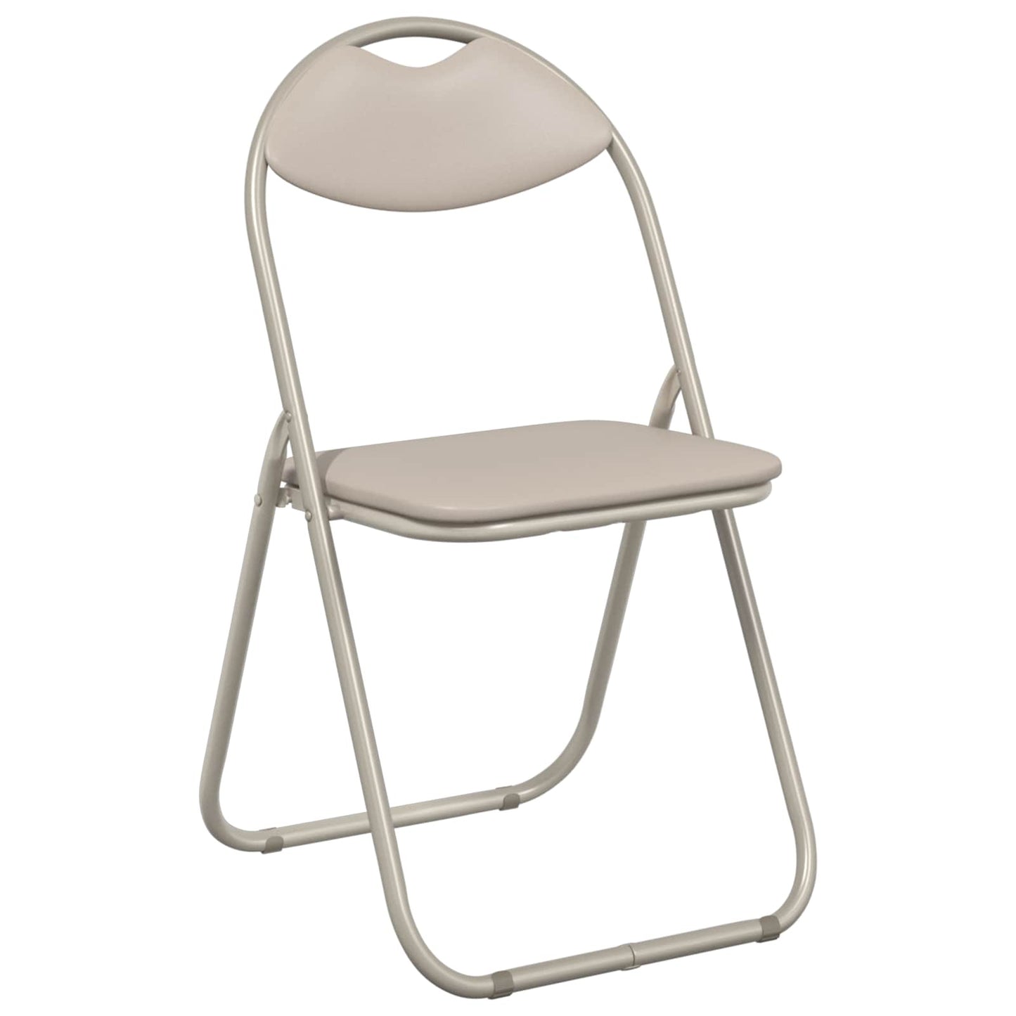 Folding Chair 8 pcs Sand 48 x 43.5 x 81 cm Faux Leather