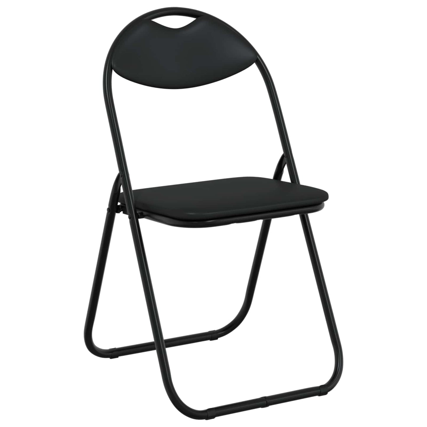 Folding Chair 8 pcs Black 48 x 43.5 x 81 cm Faux Leather