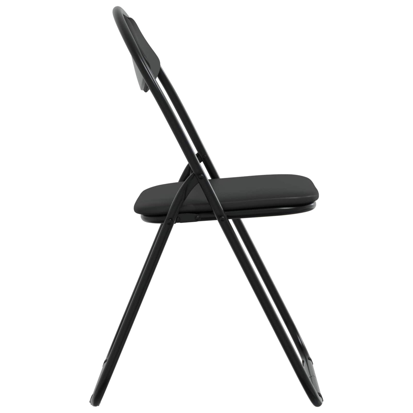 Folding Chair 8 pcs Black 48 x 43.5 x 81 cm Faux Leather