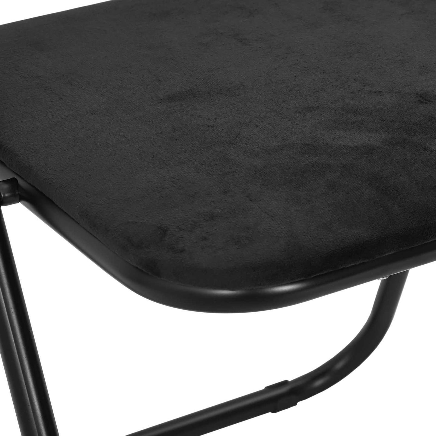 Folding Chair 2 pcs Black 48 x 44 x 78 cm Velvet