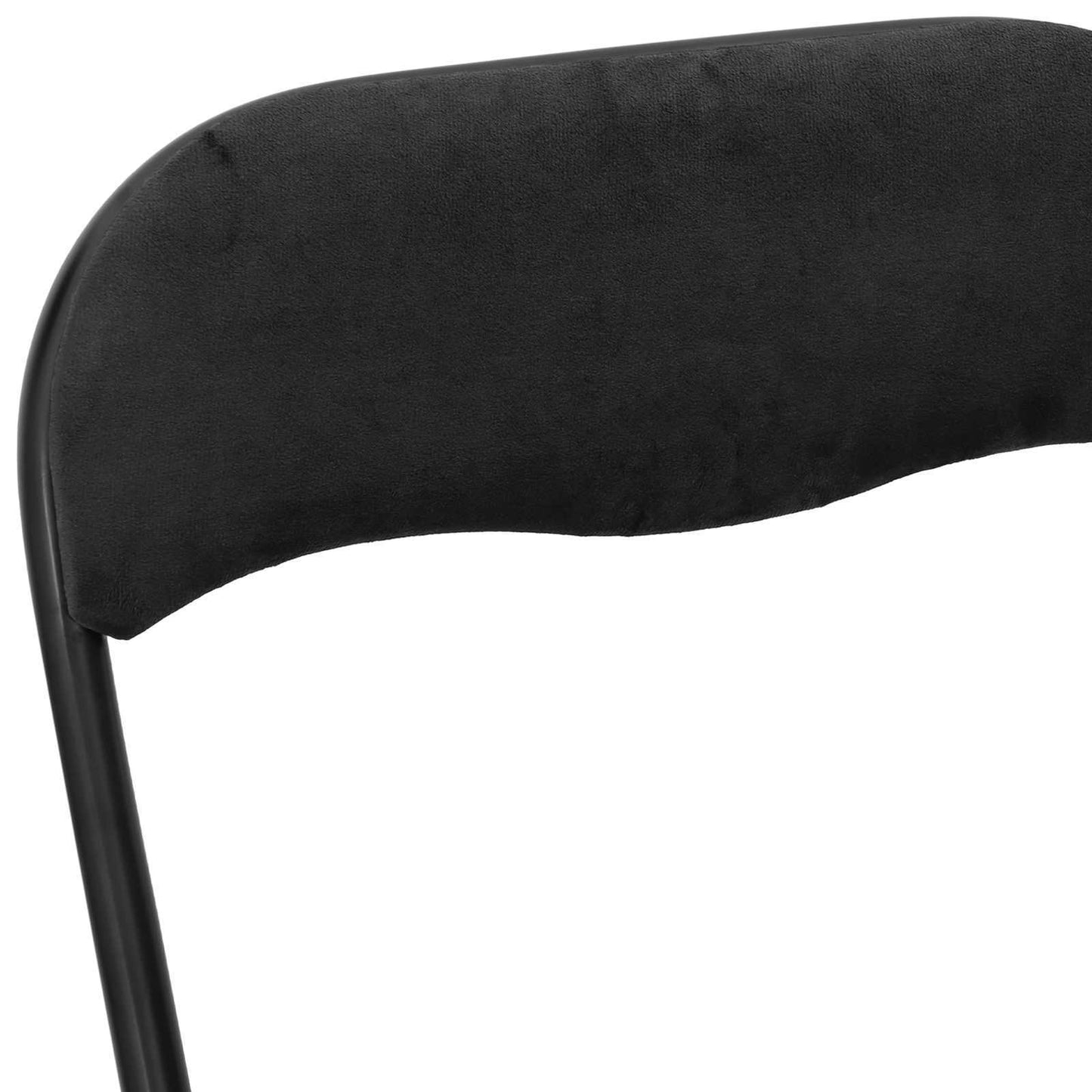 Folding Chair 2 pcs Black 48 x 44 x 78 cm Velvet
