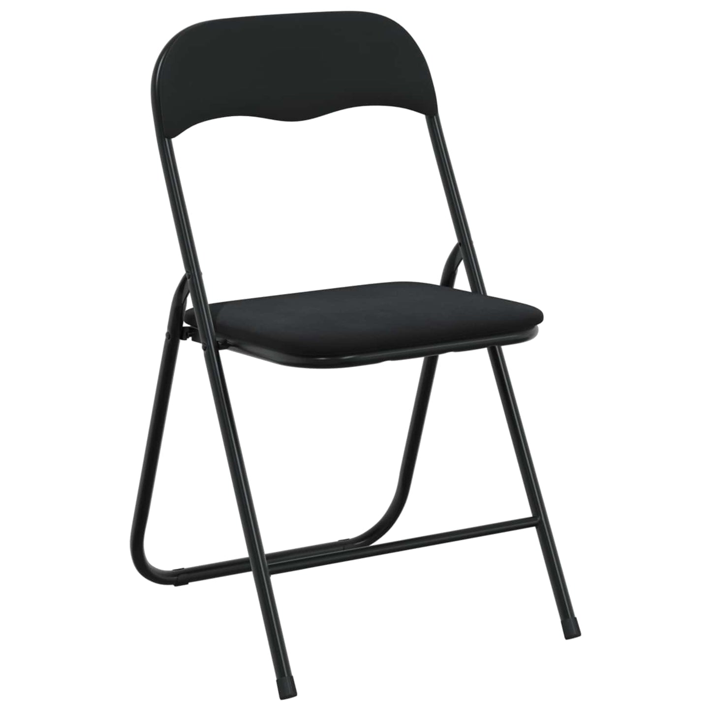 Folding Chair 2 pcs Black 48 x 44 x 78 cm Velvet