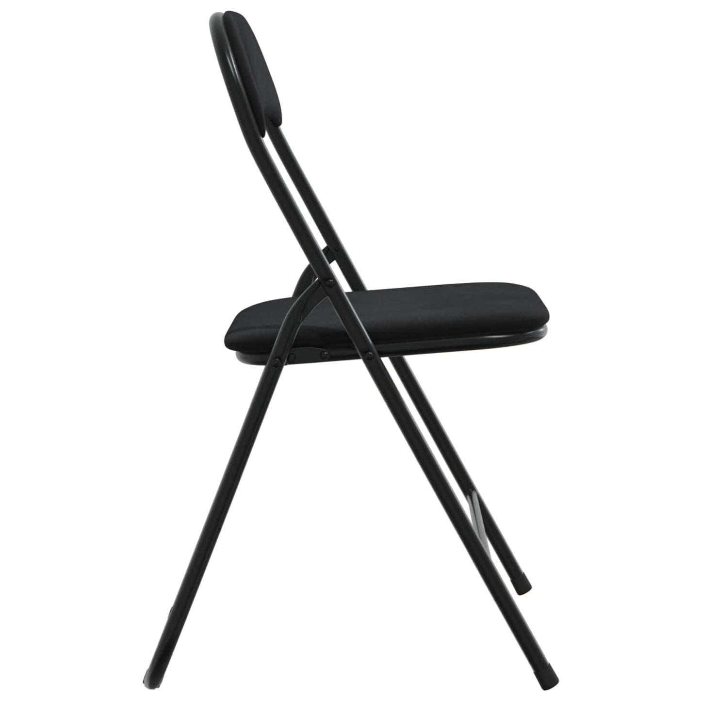 Folding Chair 2 pcs Black 48 x 44 x 78 cm Velvet