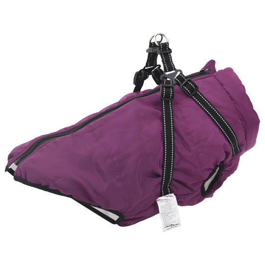 Dog Coat Purple L44 Fleece and Polyester