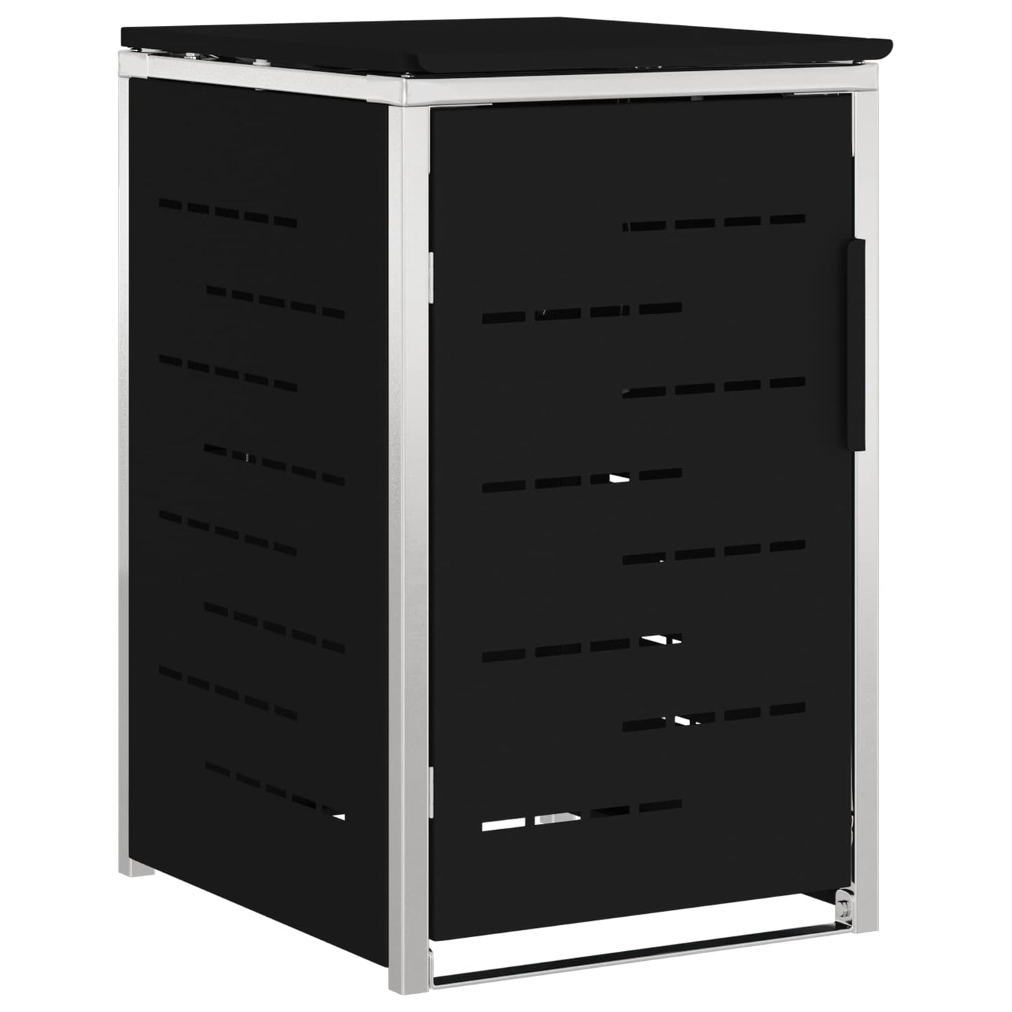 Wheelie Bin Storage Black 77.5 x 69 x 112.5 cm Stainless Steel