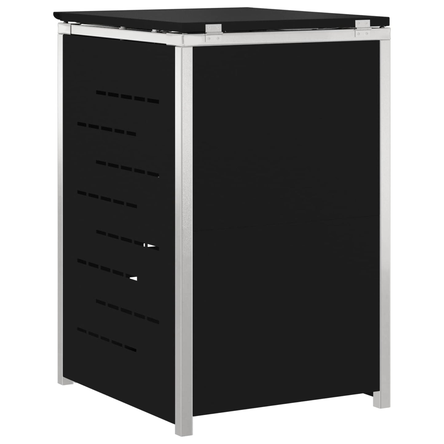 Wheelie Bin Storage Black 77.5 x 69 x 112.5 cm Stainless Steel