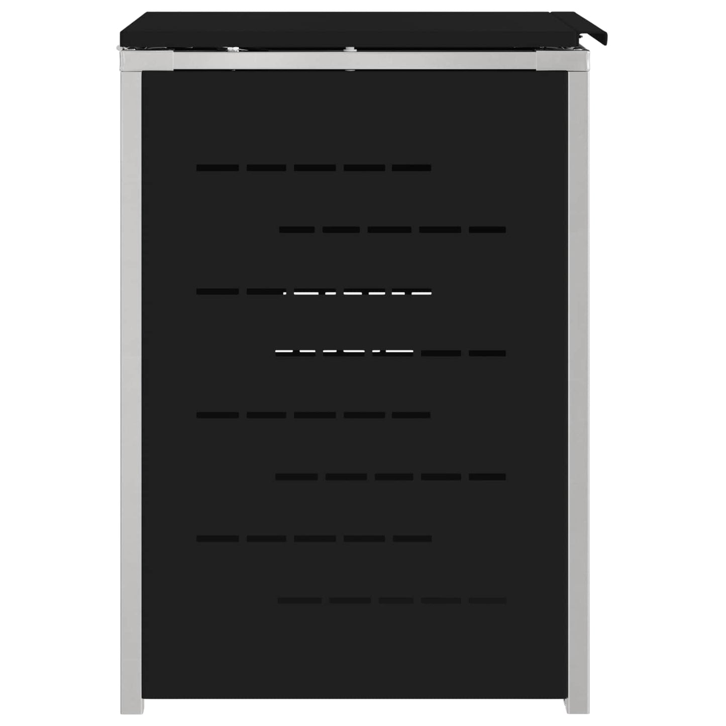 Wheelie Bin Storage Black 77.5 x 69 x 112.5 cm Stainless Steel