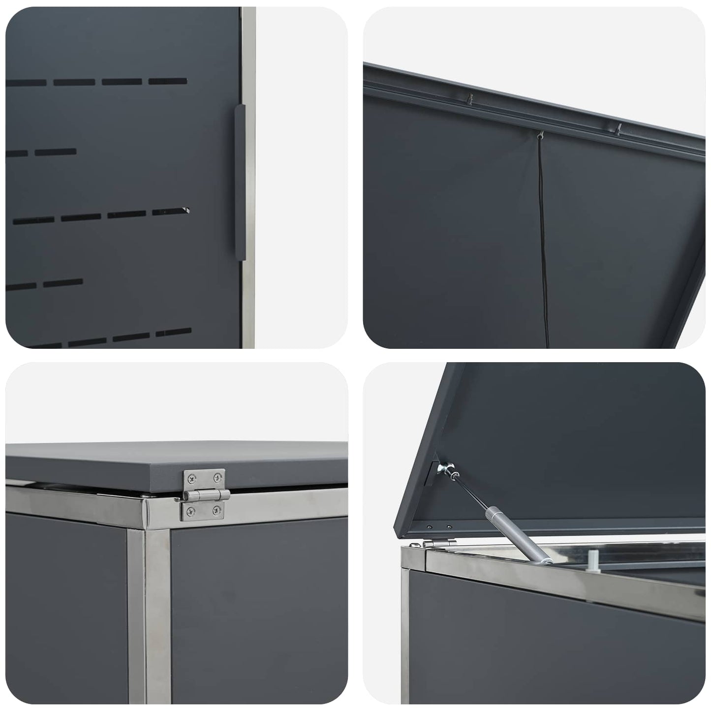 Wheelie Bin Storage Anthracite 77.5 x 69 x 112.5 cm