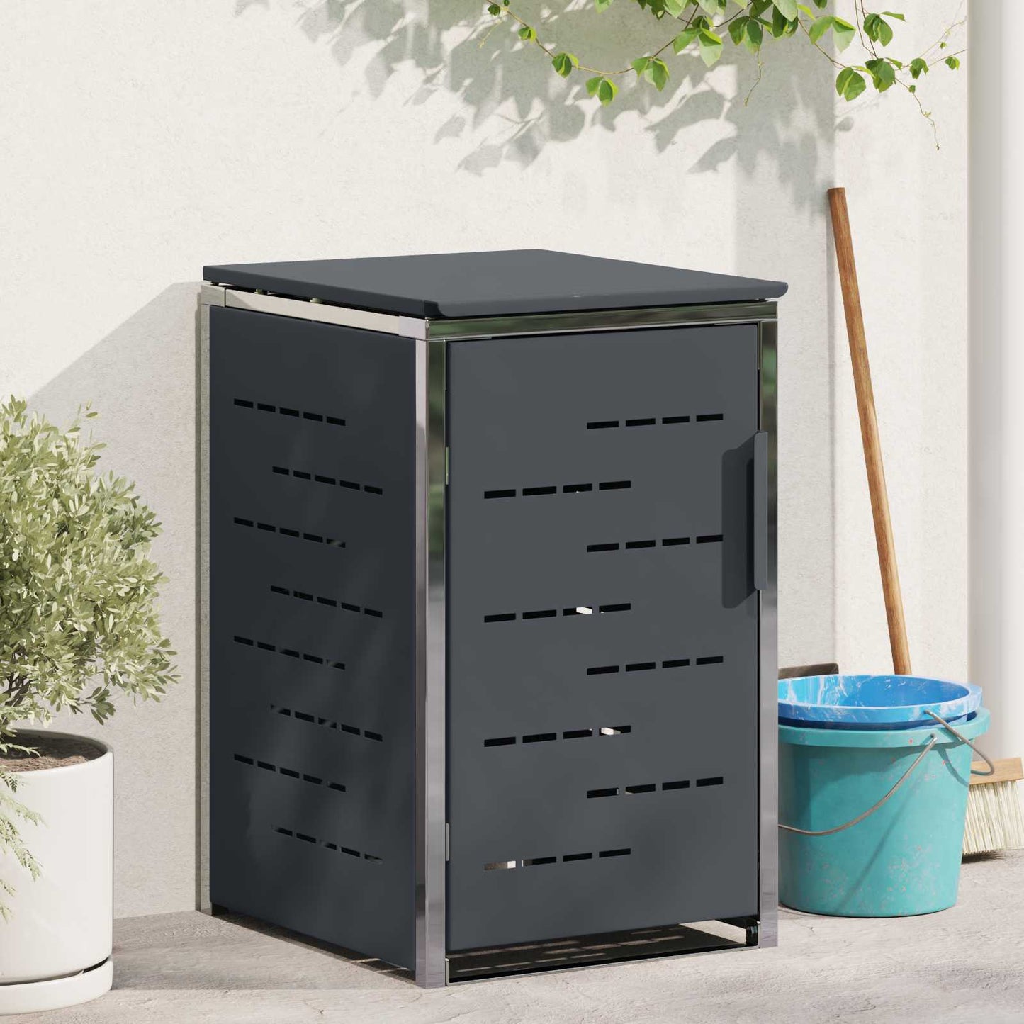 Wheelie Bin Storage Anthracite 77.5 x 69 x 112.5 cm