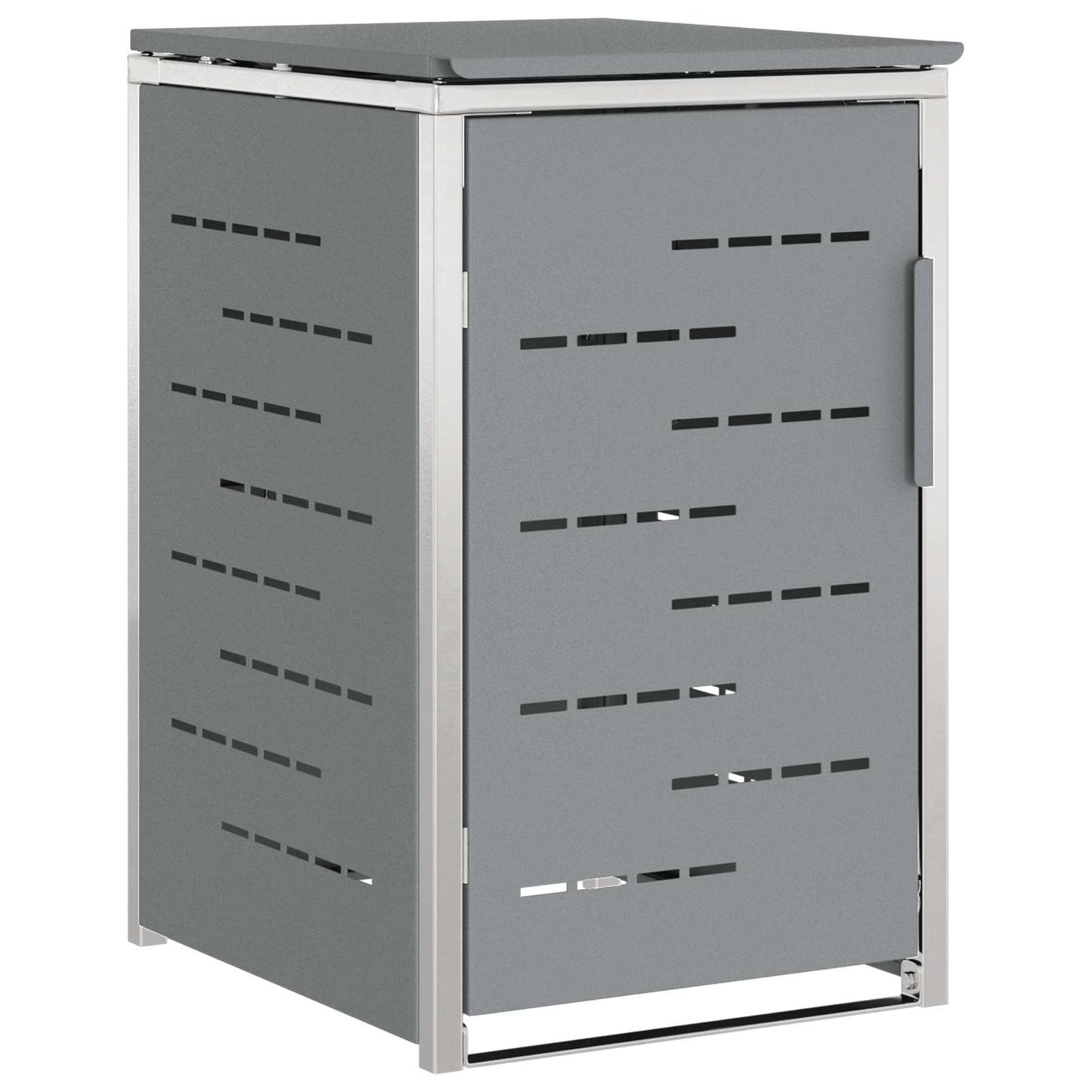 Wheelie Bin Storage Grey 77.5 x 69 x 112.5 cm Stainless Steel